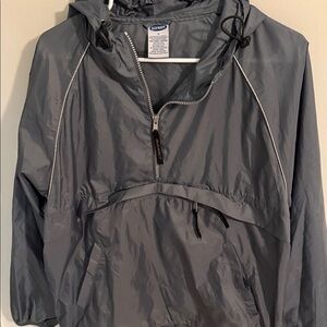 Old Navy Charcoal Windbreaker with Hood